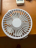 台式小风扇桌面风扇小型家用静音办公室桌面上usb风扇学生宿舍电风扇 【5吋一档直插款】静音大风力【简约白】 实拍图