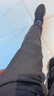 真维斯（Jeanswest）王一博代言牛仔裤男秋冬新款天丝舒适修身直筒高端潮牌休闲裤子男 黑灰+深蓝【天丝厚款组合】 36 码(2尺8) 【建议160-175斤】 实拍图
