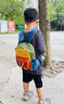 栢启歆书包小书包幼儿园双肩包儿童书包时尚百搭拼色幼儿男女童出游背包 拼色儿童书包【中号】 实拍图