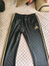 阿迪达斯 （adidas）长裤男女秋季宽松透气直筒裤跑步运动防风休闲裤 黑金 2XL 实拍图