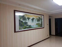 利翔姿允 旭日东升山水画风景靠山图装饰画现代中式客厅字画办公室 款式一：李嘉诚同款 六尺带框：225*88cm【实木画框 有机玻璃】 实拍图