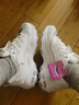 斯凯奇（Skechers）女鞋秋冬小白鞋蕾丝休闲运动熊猫鞋黑色增高厚底老爹鞋11959 白色/WHT 36 实拍图