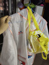 牧萌儿童雨衣男童女童防水全身雨披幼儿园小学生雨具 粉色草莓兔 L 实拍图