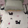 卡皮巴拉珊瑚牛奶绒毛毯冬季加厚小毯子办公室午睡毯儿童披肩盖毯 粉黑蝴蝶猫【双面绒 吸汗排湿】 100cm*150cm 实拍图