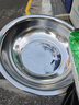 不锈钢盆加厚大盆洗脸盆洗菜盆家用大号盆洗澡洗衣加厚盆洗菜盆 加厚不锈钢大盆 34CM【1个装】 实拍图