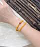 中国黄金（CHINA GOLD）蜜蜡手串女南红绿松石双圈手链叠戴轻奢简约七夕生日礼物送女友 【偏浅色】双圈4mm南红绿松石蜜蜡手串 实拍图