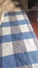 云瑾100%纯棉床单单件学生宿舍单人被单全棉斜纹格子 夏日速写蓝 180cm*220cm 适用于1.5米床 实拍图