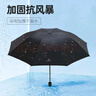 【晴雨两用】手动UV折叠黑胶防晒防外线紫遮阳雨伞 【自动款8骨】黑色UV 实拍图