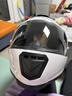 LS2情侣摩托车头盔男女机车赛车四季全盔儿童盔防雾大尾翼802 特白/闪光白 M(建议52-53头围) 实拍图