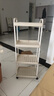 馨婺家零食小推车置物架客厅落地可移动多层带轮厨房浴室杂物收纳架碳钢 四层白色【PP材质】加大加厚款 实拍图
