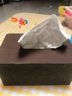 百草园纸巾盒客厅桌面抽纸盒办公室商务餐巾纸盒餐桌皮革收纳盒小号灰 实拍图