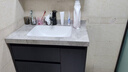 艺昕浴室柜 岩板一体盆洗手洗脸台盆柜组合卫生间岩板无缝洗漱台套装 80cm轻奢灰-岩板陶瓷无缝盆 实拍图