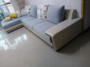 全友家居现代简约风L型布艺沙发家用客厅科技布转角沙发家具政府补贴 水蓝|布皮沙发|面料可拆洗|右妃位 多人位 3.67m 实拍图