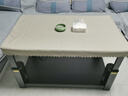 奥克斯取暖桌电热茶几长方形烤火桌家用新款带移动多功能餐桌烤火炉电暖炉升降烤火茶几电烤桌烤火电暖桌 奢华款1.5m （脚轮+桌面升降）奶灰 电磁炉 烘衣 四脚发热+植绒防烫+智能声控+手机小程序 实拍图