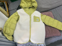 巴拉巴拉（BALABALA）童装儿童羽绒服两件套男童女童宝宝冬装连帽外套 绿白色调00341 140 充绒量52g 实拍图