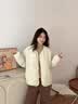 名创优品（MINISO）棉衣男款2026新款冬季菱格外套情侣防寒服轻薄保暖内胆百搭棉服男 【无领棉服】浅咖 L 175(体重120-140斤) 实拍图