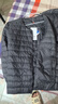 鸭鸭（YAYA）佟丽娅同款轻薄羽绒服女新款冬季短款圆领内胆修身时尚薄外套男 灰色【男款无领YE3C700311Y】 2XL 【建议125-140斤】 实拍图