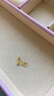 行金银中黄金耳饰999足金光珠黄金耳钉女七夕情人节生日礼物送老婆送女友 光面耳钉 约0.32g  多退少补 实拍图
