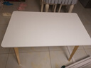 卓禾书桌学生成人家用写字学习办公桌简易长方形实木腿桌子卧室电脑桌 【加粗实木腿】暖白色100*60CM 组装（客服1v1教学+图纸教程） 实拍图