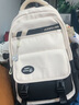 PRUY减负护脊书包大容量高中学生初中生书包女生小学生双肩背包 黑配白 长32厚19高46cm 实拍图