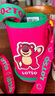 杯具熊（BEDDYBEAR）儿童保温杯带吸管双盖两用儿童水杯316不锈钢学生杯子600ml草莓熊 实拍图