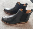 德赛（Desai）高帮男士切尔西靴头层牛皮英伦风复古马丁靴商务休闲潮流男鞋 黑色 40码  实拍图