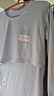 爱宝适月子服上衣秋冬哺乳衣纯棉横开口喂奶衣孕产妇家居服M327 蓝色XL 实拍图
