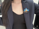 唐后拾花酿春胸针高档女新中式非遗绒花别针淡水珍珠 拾花酿春 实拍图