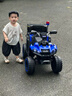 看宝贝儿童电动车儿童车电动款玩具车大号可坐人儿童电动汽车沙滩车 高配蓝|标配+喊话器+遥控+警灯 实拍图