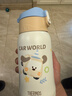 膳魔师（THERMOS）小学生316L不锈钢可替换双盖水杯幼儿园开学儿童保温杯550mL 蓝 实拍图