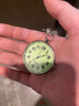 大数字清晰夜光 钥匙扣挂表护士学生考试用进场公务员怀表老人 银色夜光面 实拍图