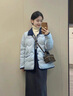 妍莉芬（yanlifen）小香风羽绒棉服女装2025冬季短外套女2025年新复古棉衣羽棉袄绒服 蓝色 L 实拍图