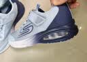 Skechers斯凯奇风豹跑鞋儿童网面气垫缓震休闲鞋男女童跑步鞋405316L 男款/浅蓝色/海军蓝色/LBNV 33 实拍图