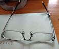 普莱斯纯钛近视眼镜半框架商务眼睛防蓝光防辐射可配有度数变色片990070 枪色（送0度防蓝光镜片） 实拍图