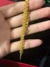 周大福爆闪蕾丝蹦迪珠黄金手链女15cm约9.4g EOF1239生日礼物 实拍图