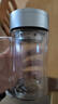 富光双层玻璃杯商务泡茶杯子 大容量男女耐热办公水杯带把黑色320ml 实拍图