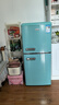 志高复古小冰箱迷你小型双门家用 冷藏冷冻两用节能轻音电冰箱 欧式现代家装网红颜值款化妆品茶叶 132升双门复古蓝【上冷冻下冷藏】 实拍图