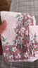 GLO-STORY桃花印花女士手帕60支精梳棉碎花擦汗小方巾手绢棉巾 实拍图