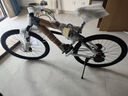 凤凰免安装山地自行车成人男女学生可锁减震变速油碟双培林轴承山地车 浅蓝/铝合金培林轴承/全组装 27.5英寸（身高170-190左右） 线碟/24速禧玛诺M315指拨+TZ500变速 实拍图