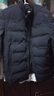 劲霸男装鸭绒羽绒服男立领纯色冬季保暖茄克羽绒服NRHG4002 深兰 2XL 实拍图