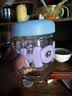 带茶隔设计多巴胺配色女生高颜值玻璃杯防烫泡花茶【无吸管】 晴空蓝 400ml 1只 实拍图