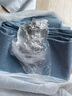 铭聚布艺（MINGJU）窗帘全遮光简约成品窗帘布椰子麻蓝色挂钩式1.3米宽*1.8米高1片 实拍图