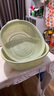 全适沥水篮双层大号沥水架漏筛旋转圆形洗菜盆厨房洗菜水果篮大号绿色 实拍图