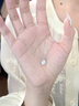 唯一（Winy）一克拉莫桑钻银项链2025新款吊坠生日送女朋友老婆七夕情人节礼物 实拍图