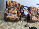 前序家具美式复古风繁花老虎椅布艺真皮拼接休闲椅法式客厅高背单人沙发椅 繁花老虎椅 实拍图