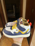 江博士秋冬男女童拼色保暖学步鞋 户外休闲魔术贴儿童运动鞋 米/蓝 28 脚长约16.9-17.4 实拍图