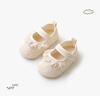 喜得瑞（xiderui）婴儿地板鞋春夏季棉鞋婴幼儿薄款公主防滑学步鞋女宝宝鞋袜 米色蕾丝花边鞋 13 CM参考年龄9-12个月 实拍图