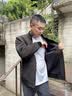 罗蒙加棉加厚高端立领夹克男毛呢外套冬季中老年爸爸装棉衣棉袄上衣 灰色 2XL (185) （适合145-165斤） 实拍图