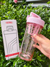膳魔师（THERMOS）摇摇杯大容量水杯学生奶昔杯健身Tritan塑料杯子带刻度TP4086 芋泥粉紫【搅拌格升级】 710ml 实拍图