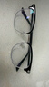 蔡司（ZEISS）镜片近视眼镜框男半框防蓝光辐射可配带散光度数眼睛女钛合金镜架 简约款 黑银 配colorein镜片1.56防蓝光 0-600 实拍图